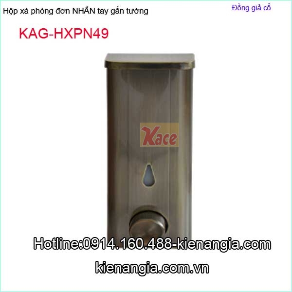 Hộp xà phòng nhấn đồng giả cổ KAG-HXPN49