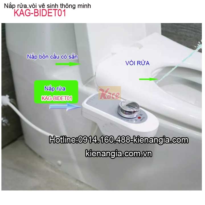 Nắp rửa,vòi vệ sinh thông minh KAG-BIDET01