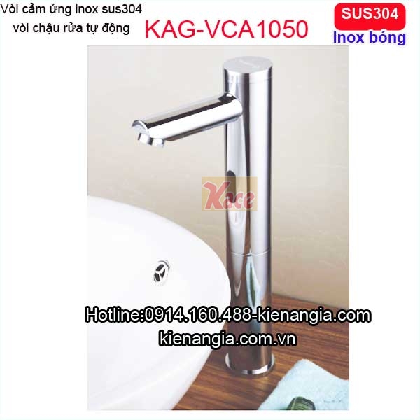 Vòi cảm ứng inox sus304 bóng lavabo đặt bàn KAG-VCA1050