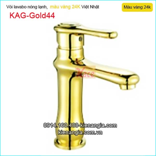 Vòi lavabo nóng lạnh đồng vàng 24K KAG-Gold44