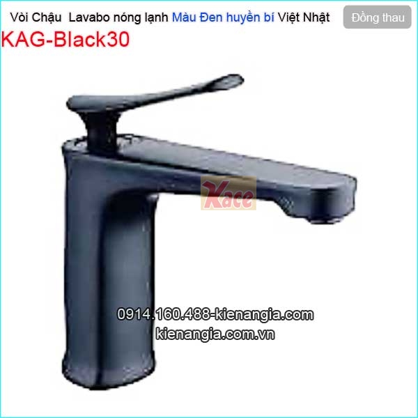 Vòi chậu âm bàn màu đen độc đáo nóng lạnh KAG-Black30