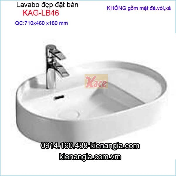 Lavabo đặt bàn oval mỹ thuật giá rẻ KAG-LB46