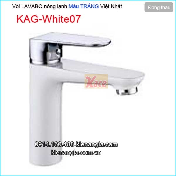 Vòi chậu lavabo màu trắng hiện đại KAG-White07