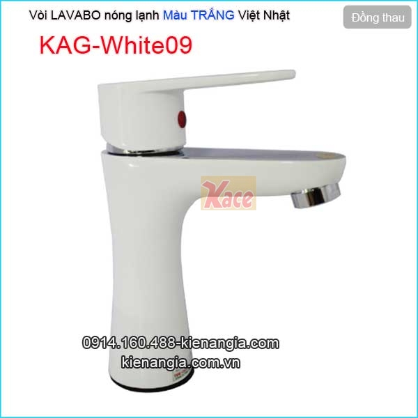 Vòi chậu lavabo màu trắng hiện đại KAG-White09
