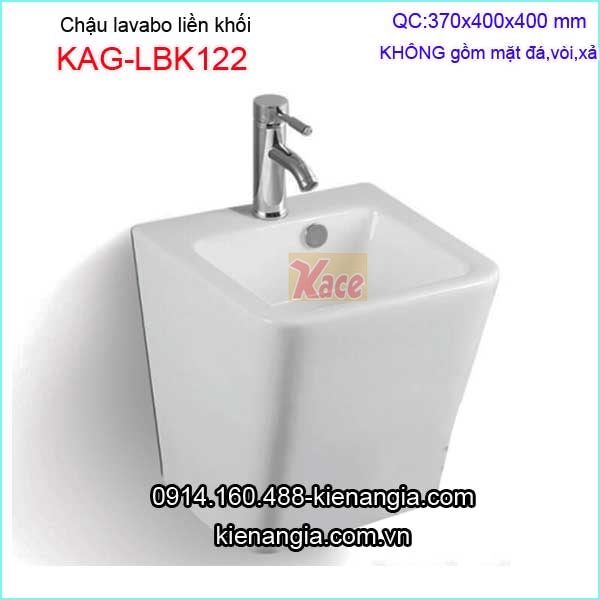 Chậu lavabo liền khối giá rẻ KAG-LBK122