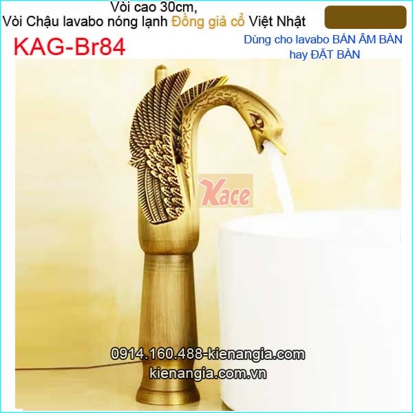 KAG-Br84-Voi-30cm-voi-lavabo-thien-nga-DAT-BAN-vang-dong-co-dien-KAG-Br84-1