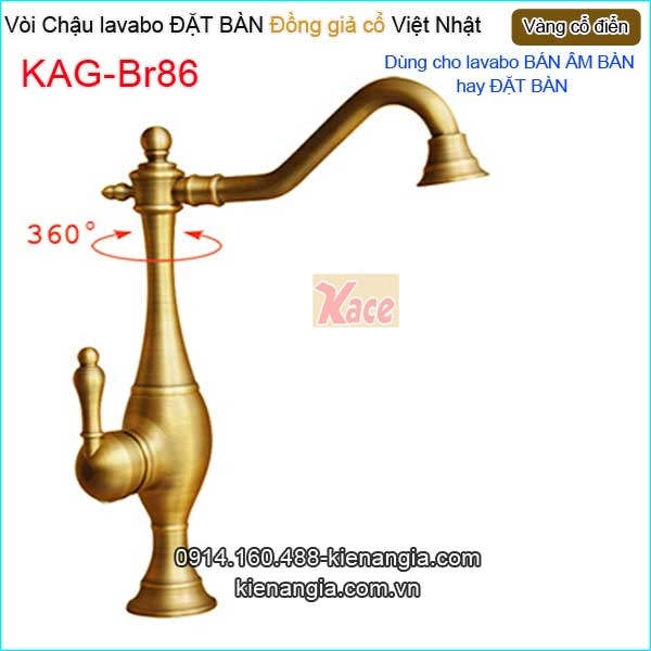 KAG-Br86-Voi-chau-lavabo-DAT-BAN-cach-dieu-vang-dong-co-dien-KAG-B86r