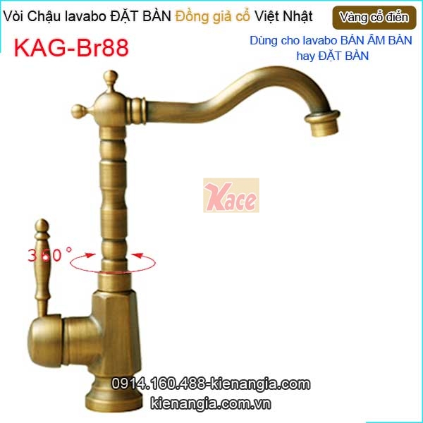 KAG-Br88-Voi-chau-lavabo-DAT-BAN-cach-dieu-vang-dong-co-dien-KAG-B88