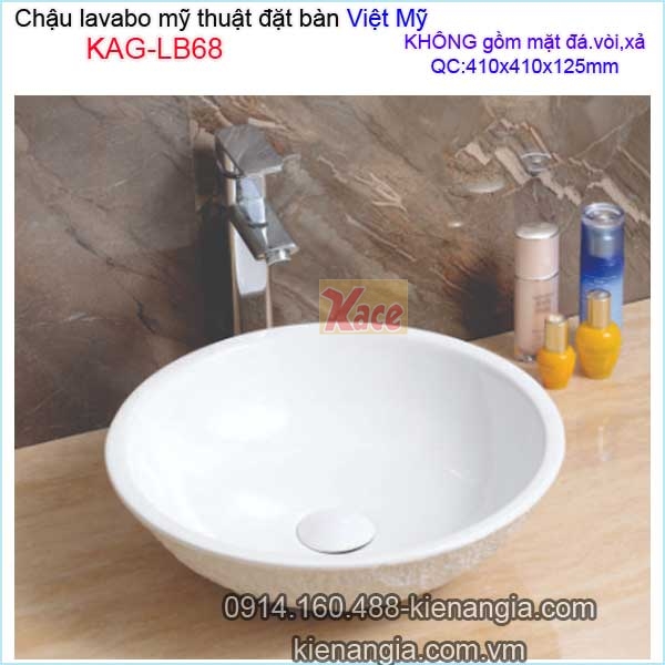 Chậu lavabo tròn ĐẶT BÀN Việt Mỹ  KAG-LB68