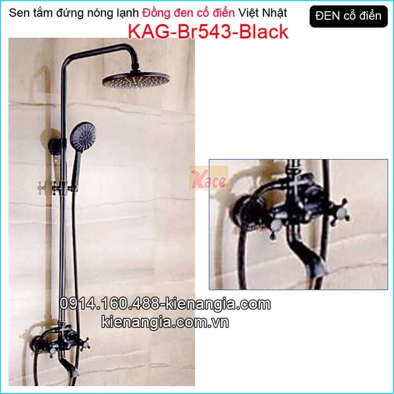Sen tắm đứng đồng đen cổ điển KAG-Br543-Black
