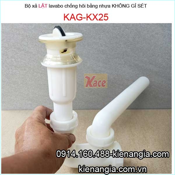 Xả lật lavabo bằng nhựa không gỉ sét KAG-KX25