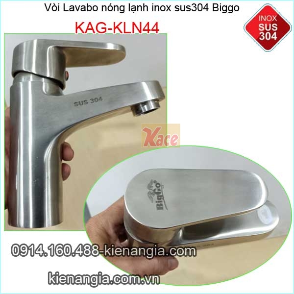 Vòi lavabo nóng lạnh inox304 BiggoKAG-KLN44