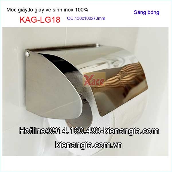 Lô giấy vệ sinh inox giá rẻ KAG-LG18