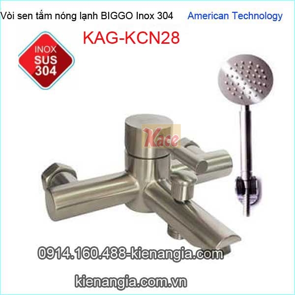 Vòi sen tắm nóng lạnh inox 304 Biggo KAG-KCN28