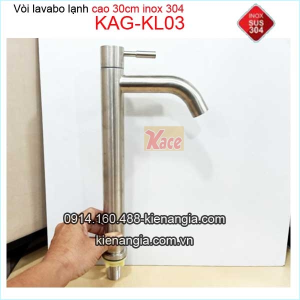 Vòi lavabo 30cm inox 304 KAG-KL03