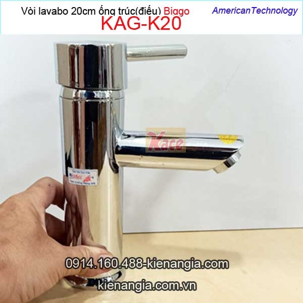 Vòi lavabo ống trúc điếu 20cm Biggo KAG-KL20