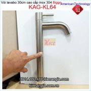 Vòi lavabo 30cm inox 304 biggo KAG-KL64