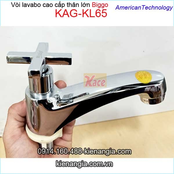 Vòi lavabo tay vặn thập thân lớn Biggo KAG-KL65
