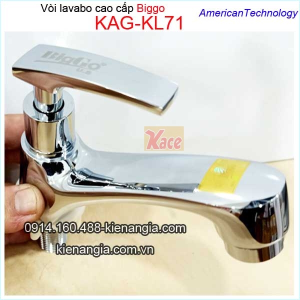 Vòi lavabo lạnh tay gạt cao cấp Biggo KAG-KL71