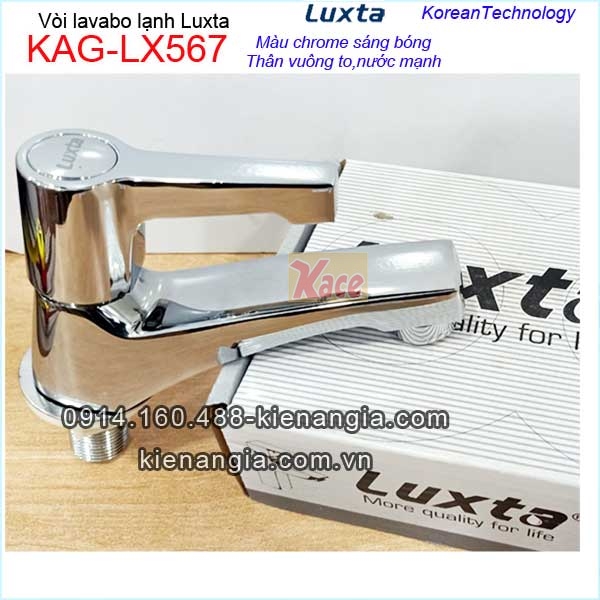 Vòi vuông chậu lavabo cao cấp Luxta KAG-LX567