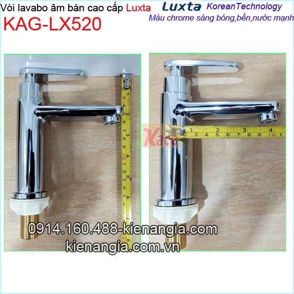 KAG-LX520-Voi-chau-lavabo-lanh-am-ban-15cm-tay-T3-Korea-Luxtta-KAG-LX520-tskt