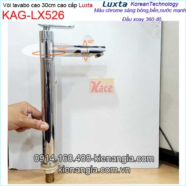 KAG-LX526-Voi-chau-lavabo-lanh-cao-30cm-dau-xoay-360F-Korea-Luxtta-KAG-LX526-20