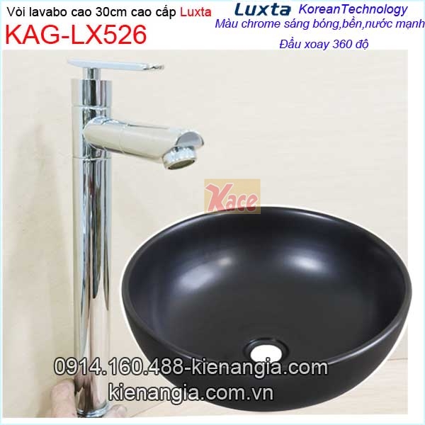 KAG-LX526-Voi-chau-lavabo-lanh-cao-30cm-dau-xoay-360F-Korea-Luxtta-KAG-LX526-25
