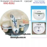 Vòi lavabo 2 chân nóng lạnh lavabo treo tường Caesar KAG-B262C
