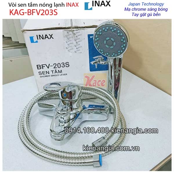 Vòi sen tắm nóng lạnh INAX chính hãng KAG-BFV203S BM2022