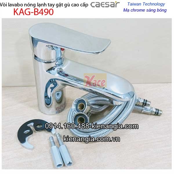 KAG-B490-Voi-caesar-nong-lanh-lavabo-treo-tuong-B490