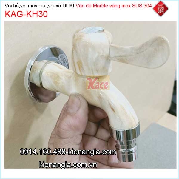 Vòi xả ,vòi đơn gắn tường inox 304 vân đá marble vàng KAG-KH30