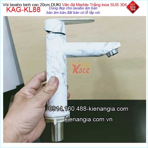 KAG-KL88-Voi-inox-sus-304-20cm-van-da-Marble-Trang-den-KAG-KL88-1