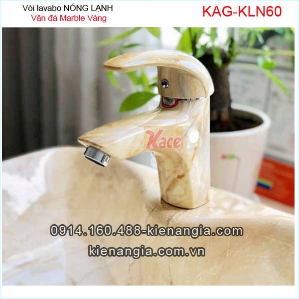 Vòi vân đá Marble lavabo nóng lạnh vàng nâu KAG-KLN60
