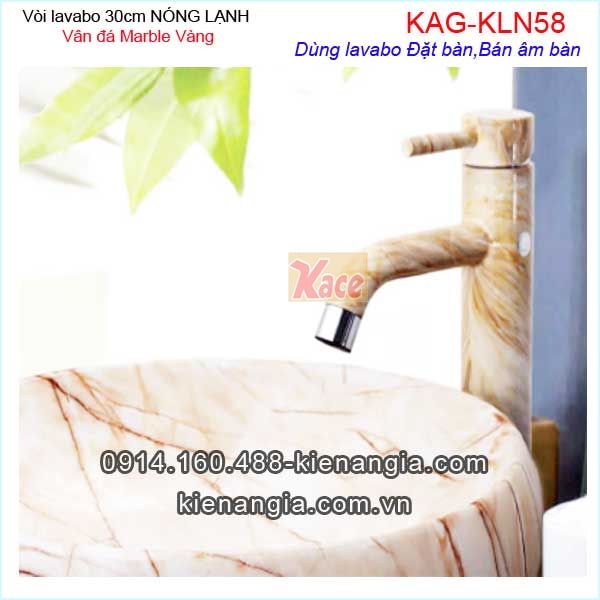 KAG-KLN58-Voi-lavabo-ong-truc-30cm-nong-lanh-van-da-Marble-Vang-KAG-KLN58-1