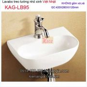 Chậu lavabo treo tường nhỏ xinh Việt Nhật KAG-LB95