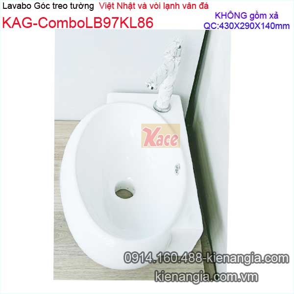 KAG-ComboLB97KL86-ComboLavabo-goc-nho-xinh-treo-tuong-Viet-Nhat-voi-lanhKAG-ComboLB97KL86-1