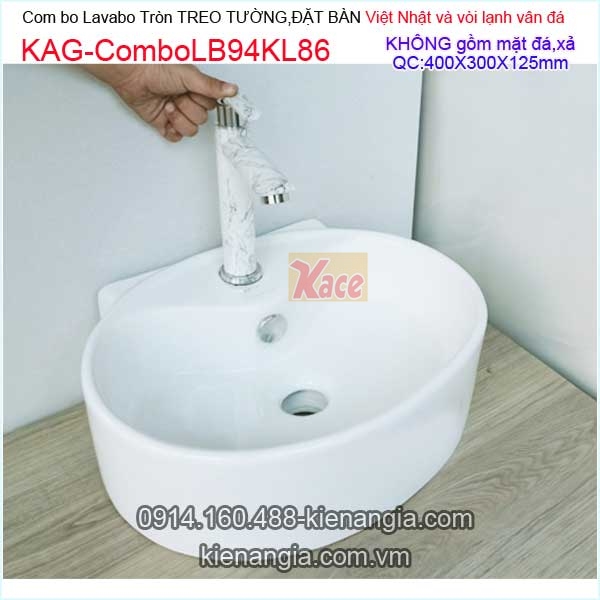 KAG-ComboLB94KL86-Combo-Chau-lavabo-tron-treo-tuong-dat-ban-Viet-Nhat-voi-lanh-KAG-ComboLB94KL86-1