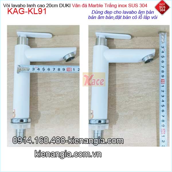 KAG-KL91-Voi-lavabo-lanh--son-tinh-dien-Trang-inox-sus-304-20cm-KAG-KL91-tskt