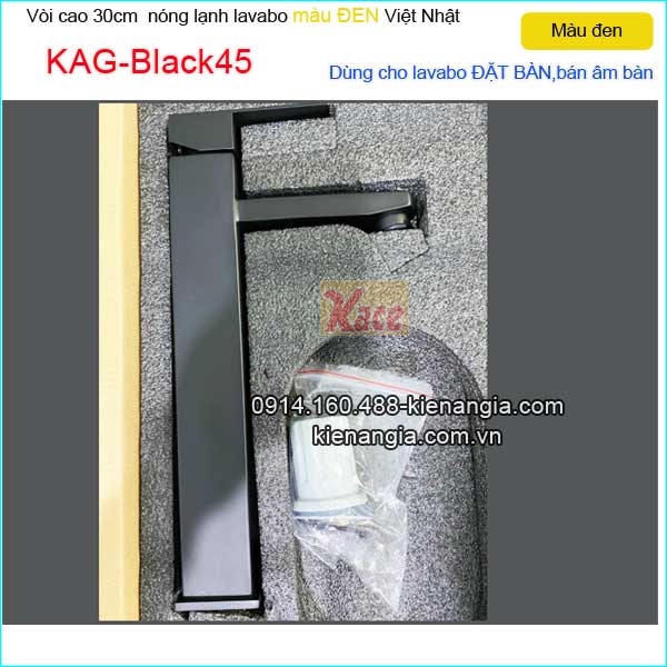 KAG-Black45-Voi-su-Lavabo-vuong-30cm-DAT-BAN-nong-lanh-Den-KAG-Black45-1