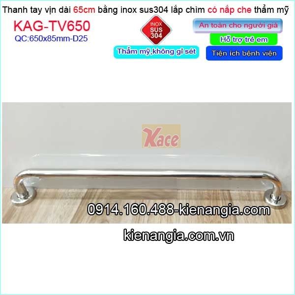 KAG-TV650-Tay-vin-inox-304-lap-vit-chim-giau-oc-benh-vien-dai-65cm-KAG-TV650-2