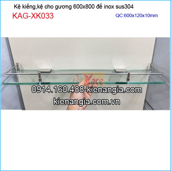 Kệ gương phòng tắm dài 60cm KAG-XK033