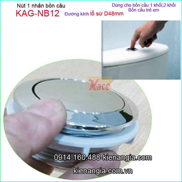 Nút bấm 1 nhấn cỡ trung bồn cầu KAG-NB12