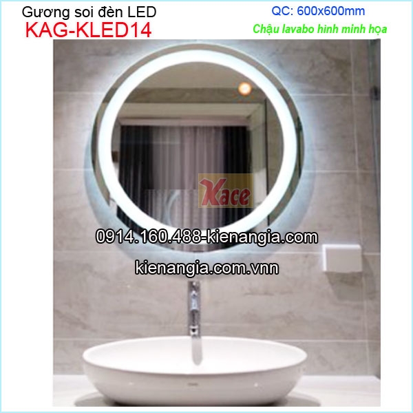 Gương soi đèn Led tròn 60x60-KAG-KLED14