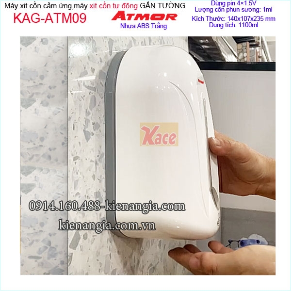 Máy xịt cồn sát khuẩn cảm ứng treo tường ATMOR KAG-ATM09