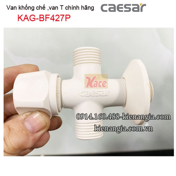 Van T chia nước,van khống chế T nhựa chính hãng Caesar KAG-BF427P