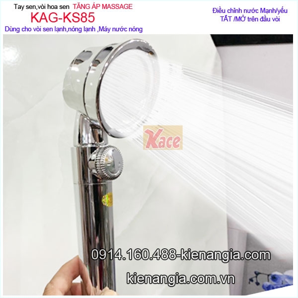 Vòi sen tăng áp tắt mở nước đầu vòi KAG-KS85