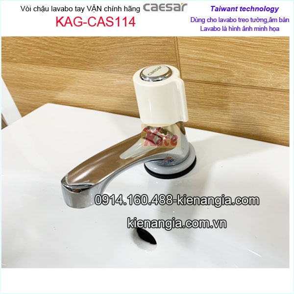 Vòi lavabo tay vặn Caesar KAG-CAS114