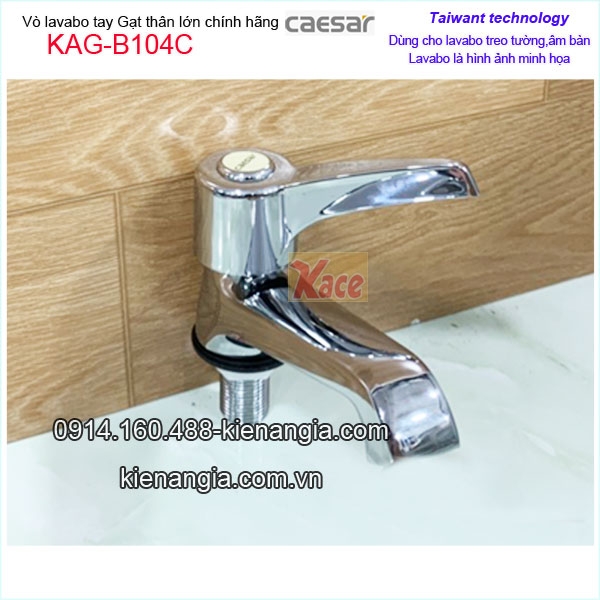 KAG-B104C-Voi-rua-mat-Caesar-lanh-chau-lavabo-tay-gat-chinh-hang-KAG-B104C