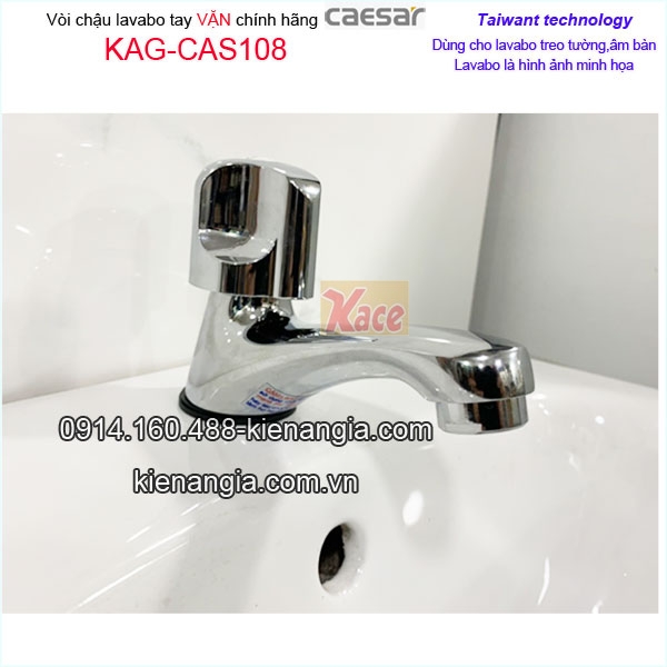 Vòi chậu,vòi lavabo tay vặn Caesar KAG-CAS108