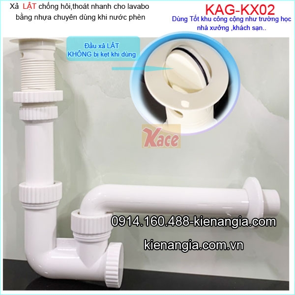Xả lật lavabo,xả lavabo cho nước nhiễm phèn  KAG-KX02